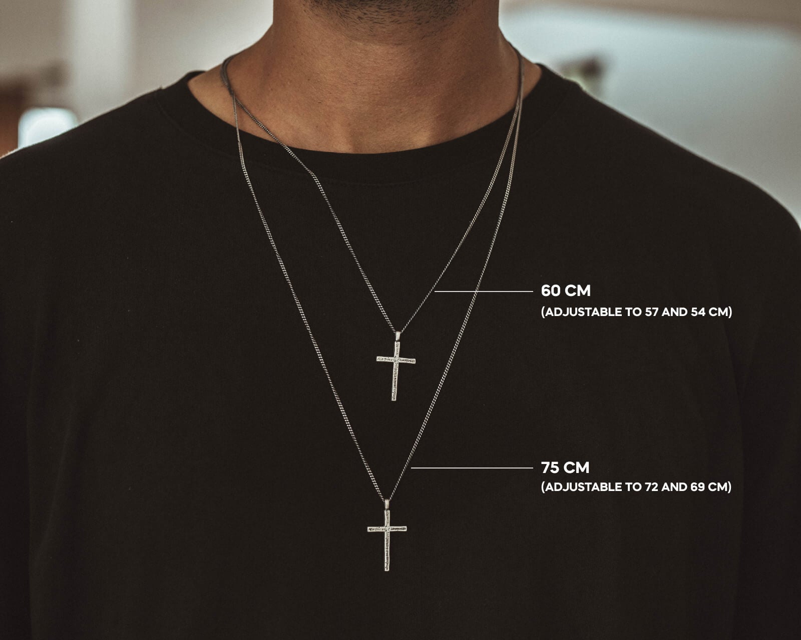 Cross Rough Necklace