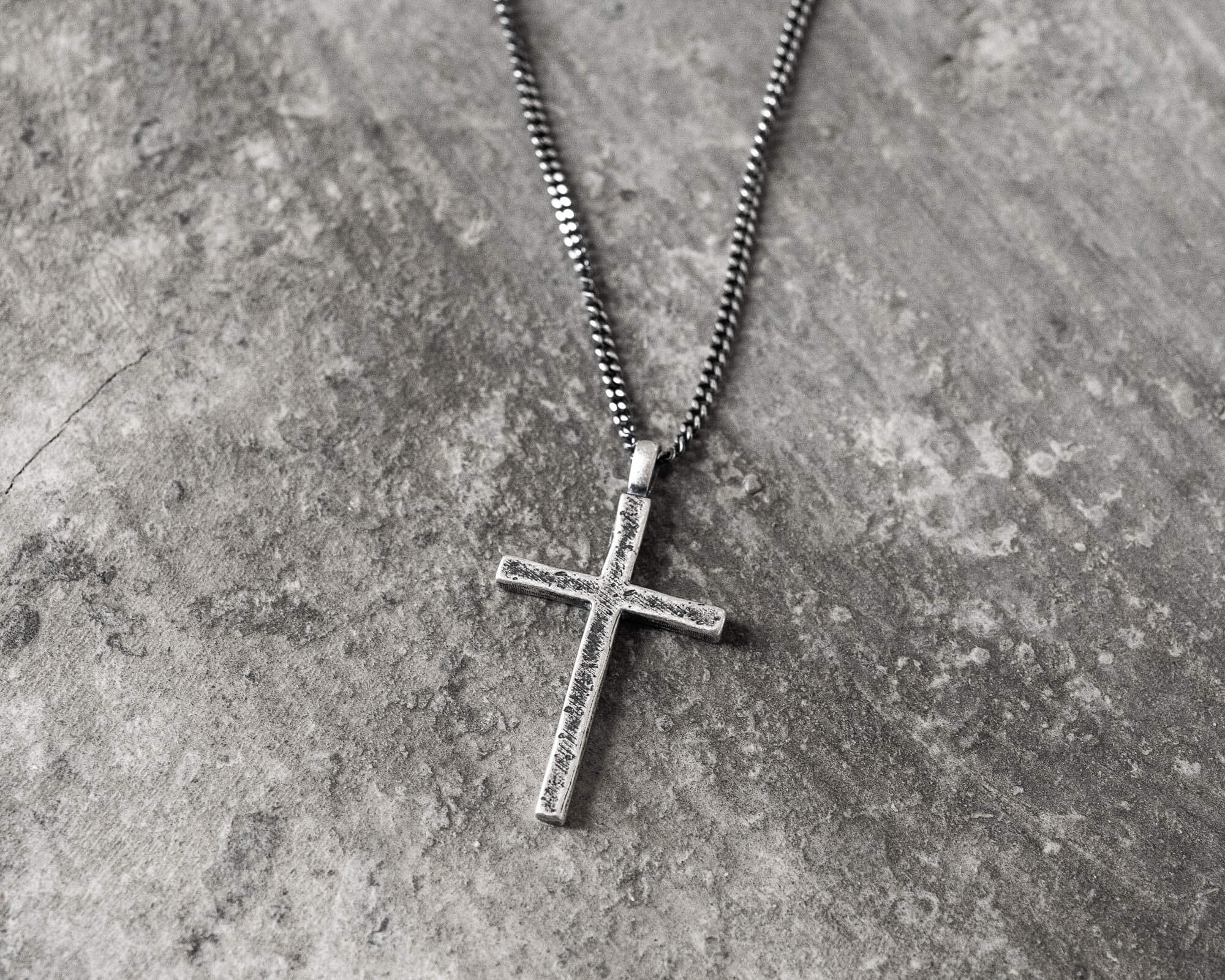Cross Rough Necklace