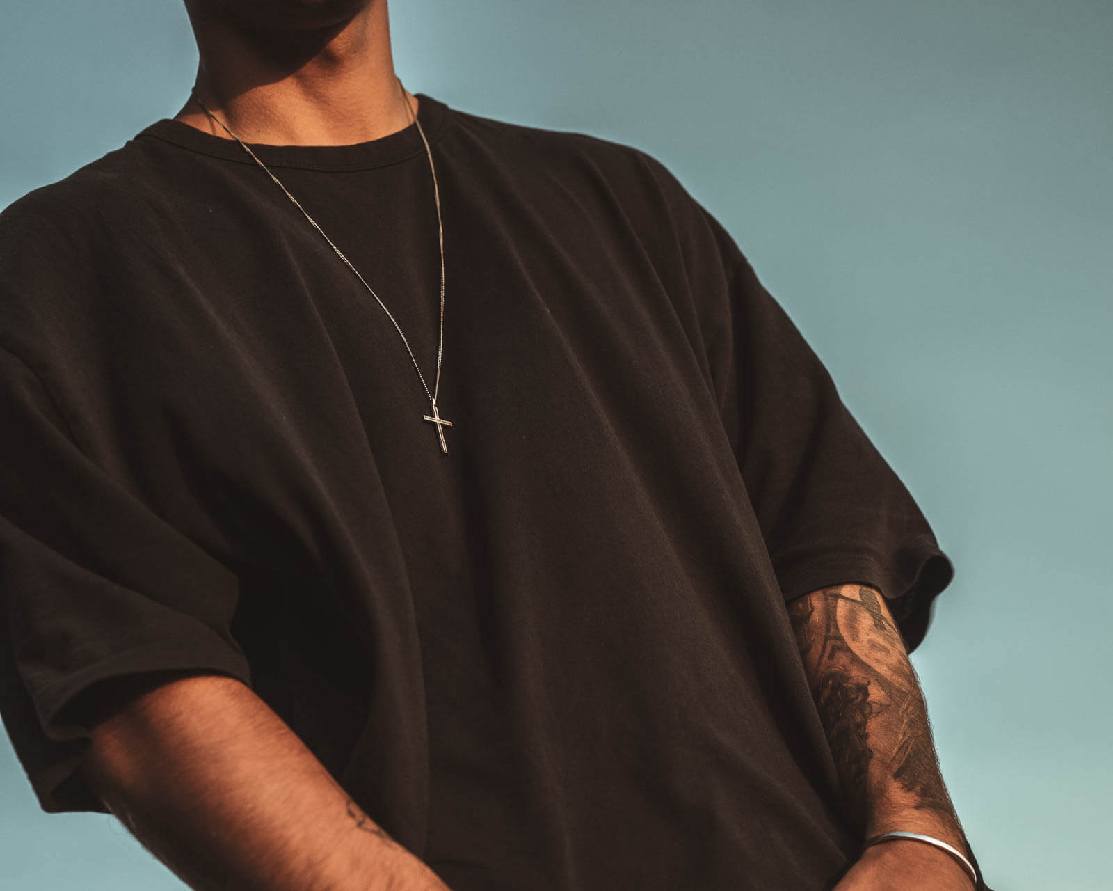 Cross Rough Necklace