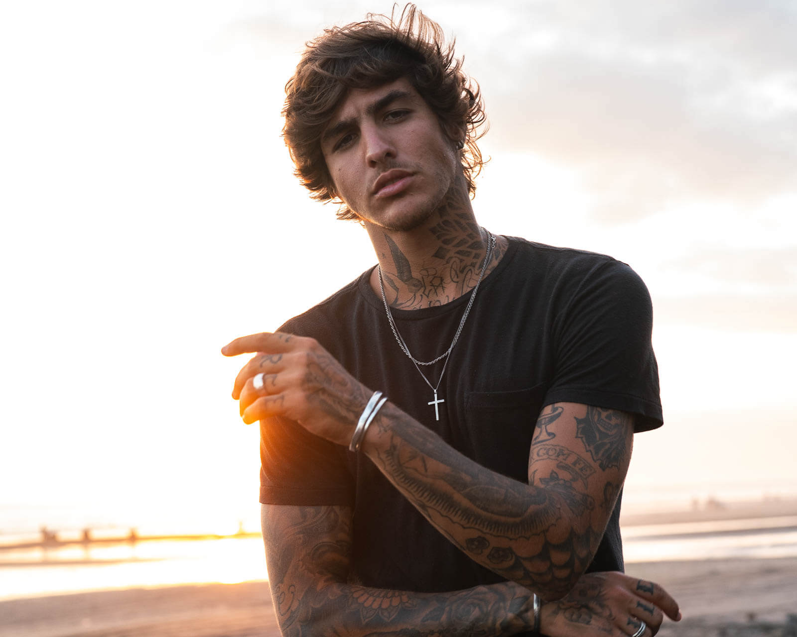 Cross Rough Necklace